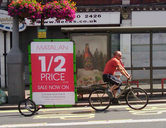 Ad Bikes inner city Advertising