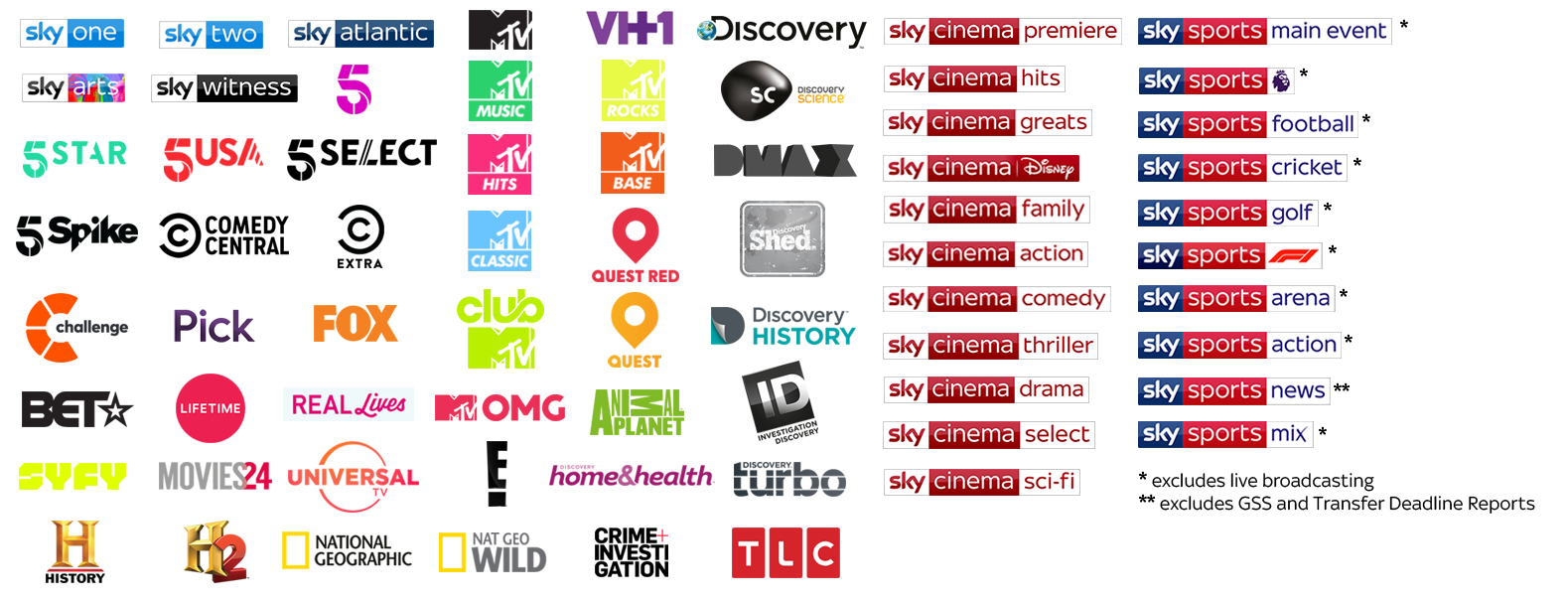 Sky Tv Logos